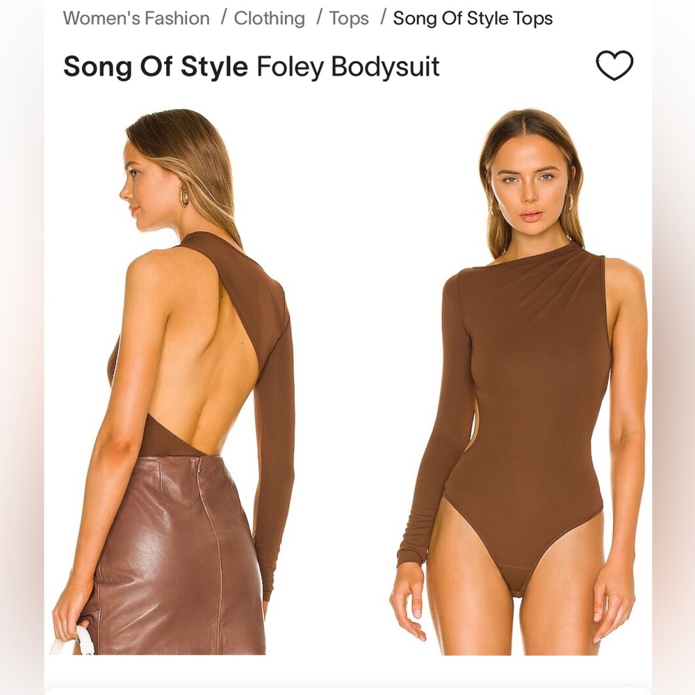 Song of Style | Foley Bodysuit in Chocolate Brown Size XS